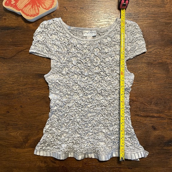 Vintage | Joseph Ribkoff 90s Popcorn Scrunchie Top - Picture 11 of 12